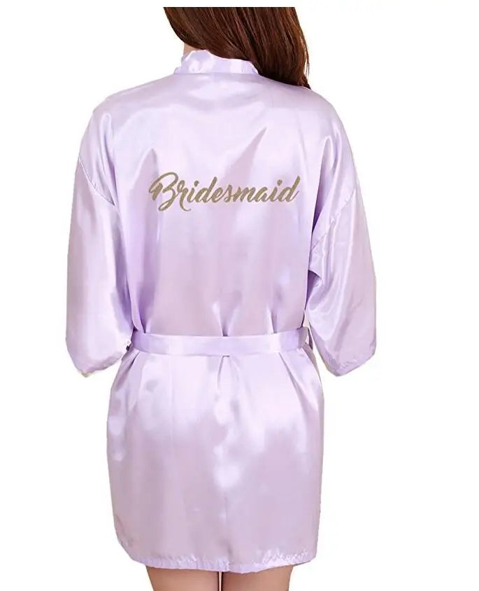 Satiininen Bride-aamutakki