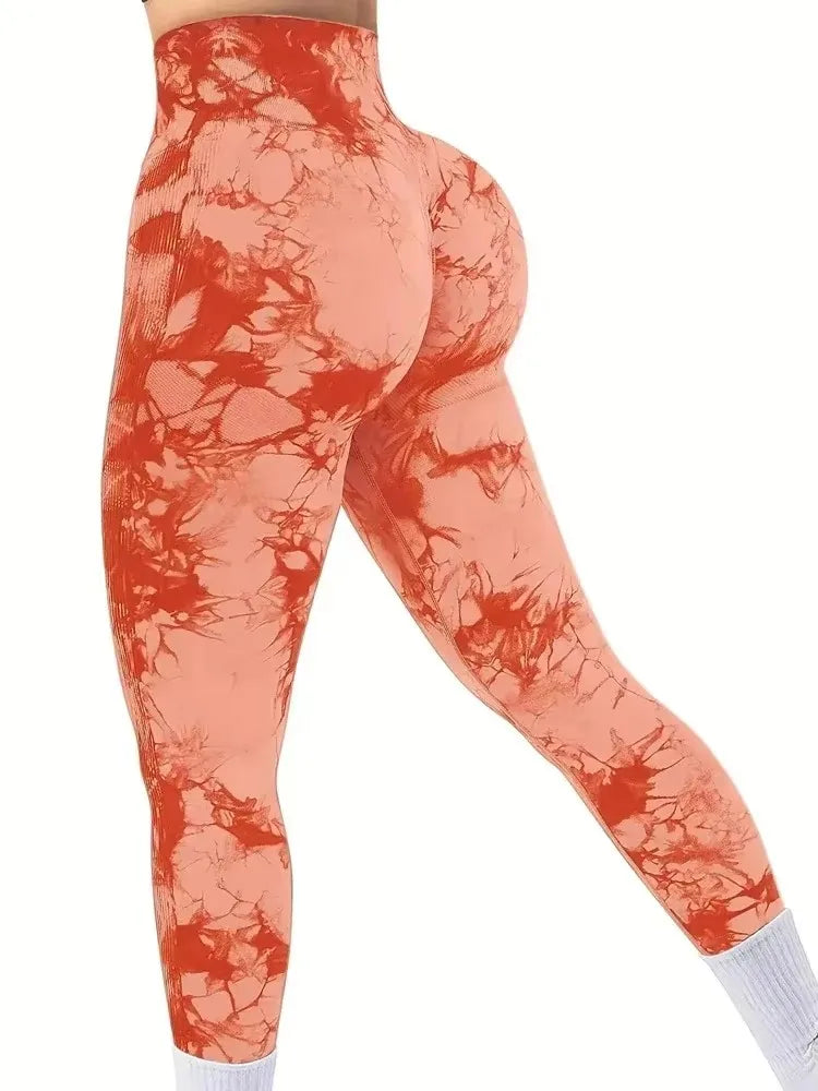Seamless Tie-Dye Push Up Leggings – Muotoilua ja Itseluottamusta Treeniin