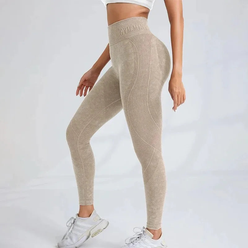 Saumattomat High Waist Yoga Leggings – Mukavuutta ja Tukea Jokaiseen Liikkeeseen