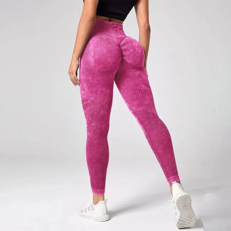 Ladies' Summer Quick Dry Yoga Leggings Gym Running High Waist Butt Liftting Fashion Slim Tights Elastic Seamless Leggings