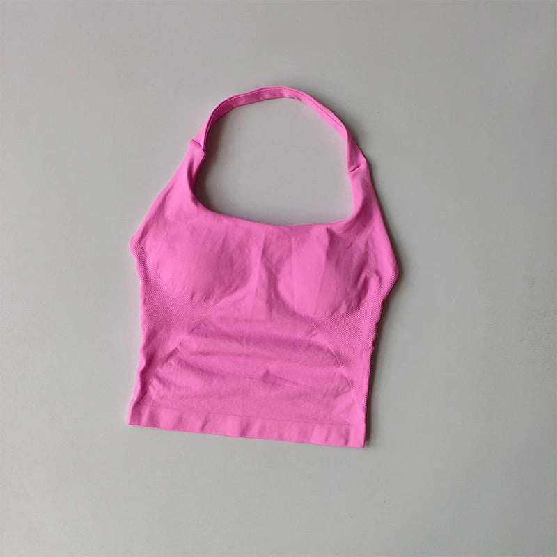 saumaton Cross Back -urheilutoppi-Tyylikäs tuki treeniin