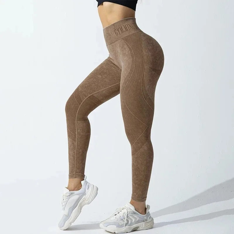 Saumattomat High Waist Yoga Leggings – Mukavuutta ja Tukea Jokaiseen Liikkeeseen
