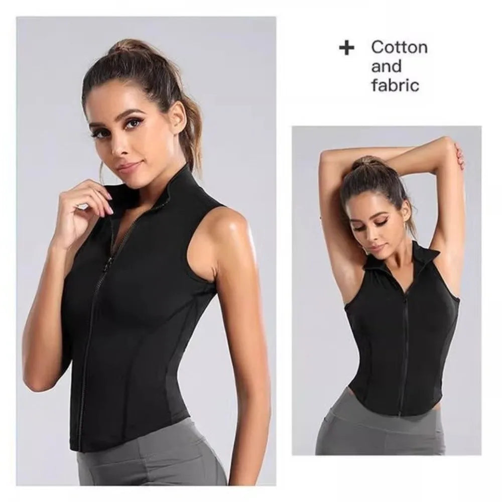 Slim Fit Yoga Tight Vest Yoga Clothes Sweat-absorbent Yoga Crop Tops Black White Elastic Sports Suspender Vest Fitness
