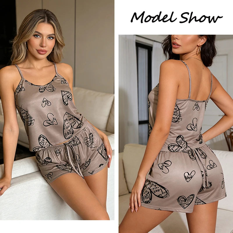 pyjamasetti (toppi & shortsit)