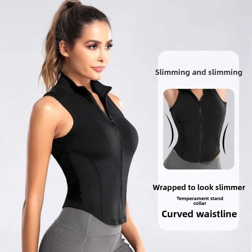 Slim Fit Yoga Tight Vest Yoga Clothes Sweat-absorbent Yoga Crop Tops Black White Elastic Sports Suspender Vest Fitness