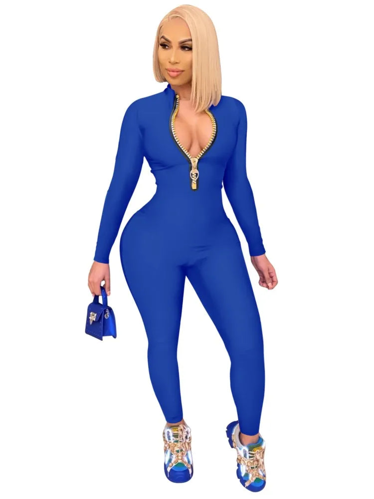 Seksikäs V-aukko-haalari vapaa-aikaan ja urheiluun