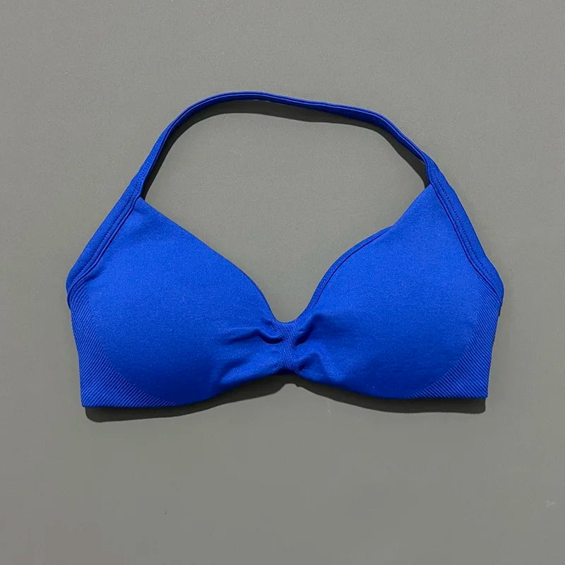 Korkean tuen treenitoppi ohuilla olkaimilla