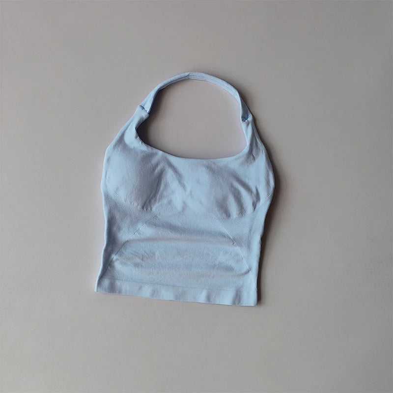 saumaton Cross Back -urheilutoppi-Tyylikäs tuki treeniin