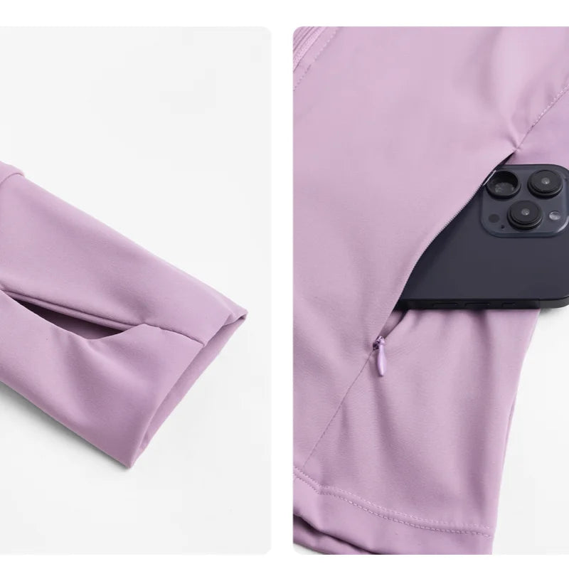 Kevyt ja joustava sporttitakki taskuilla