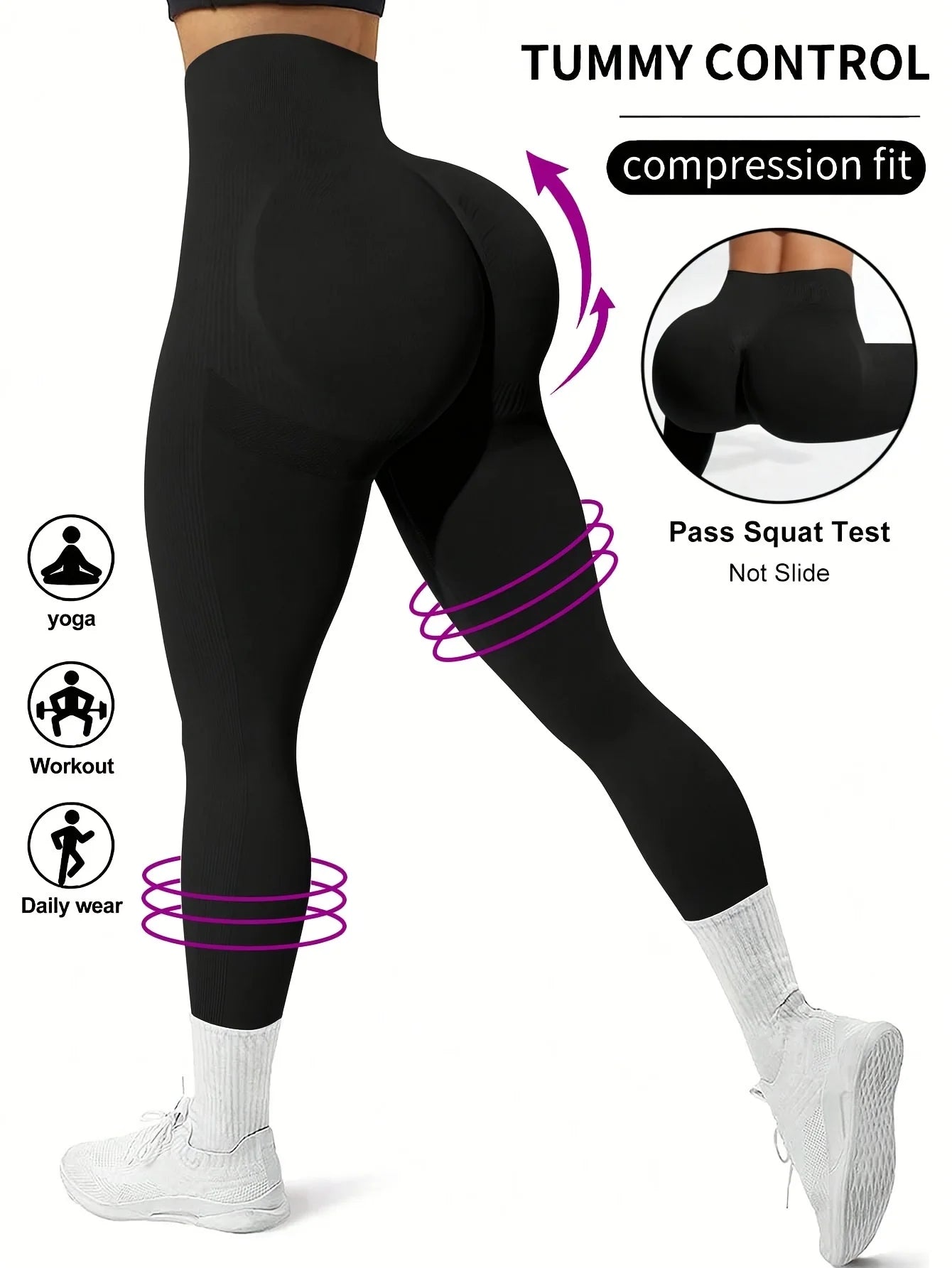 Shapewear Yoga pants - Korkeavyötäröiset Trikoot