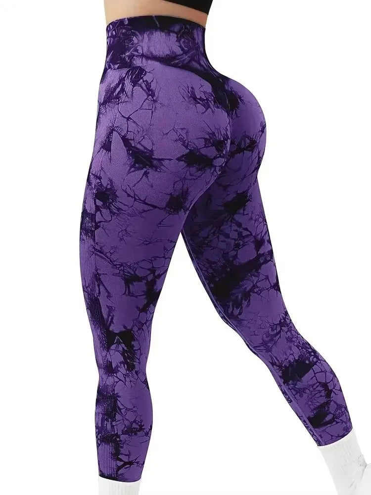 Seamless Tie-Dye Push Up Leggings – Muotoilua ja Itseluottamusta Treeniin