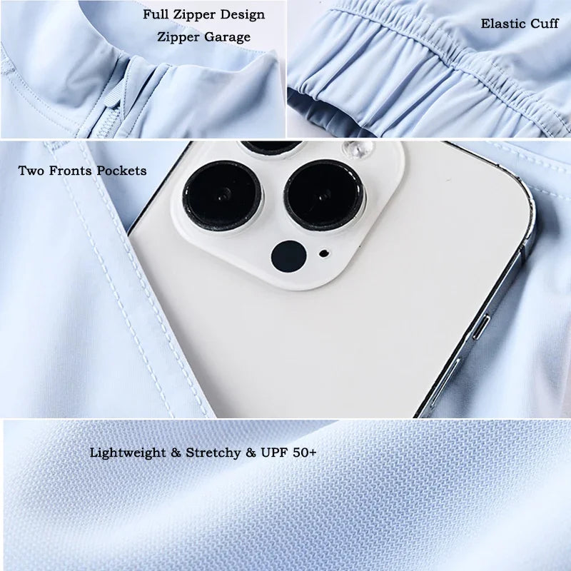 Kevyt ja lyhyt vetoketjullinen juoksutakki